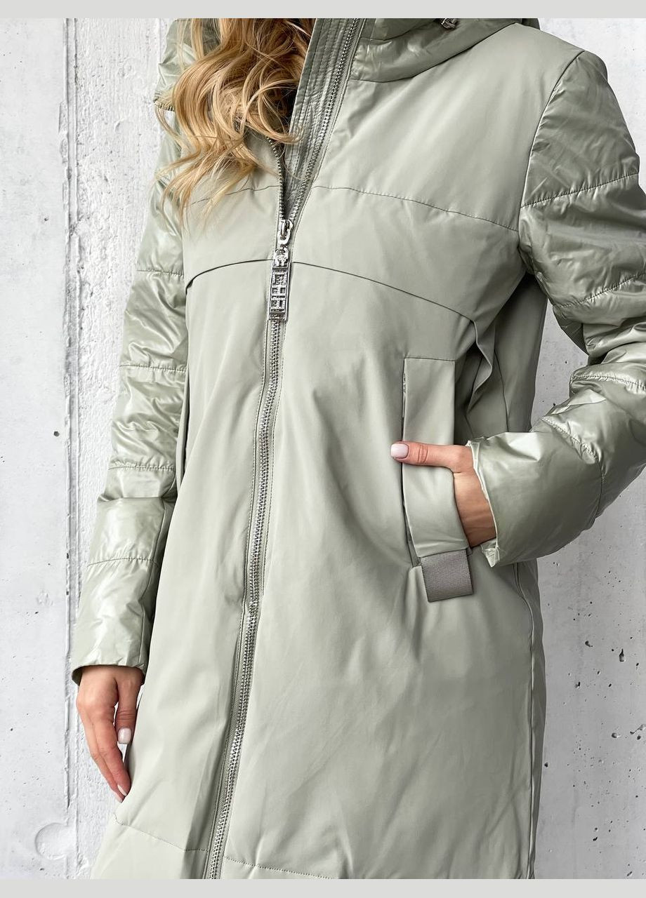 Оливковая женский весеннее пальто цвет оливка р.xxl 451082 New Trend