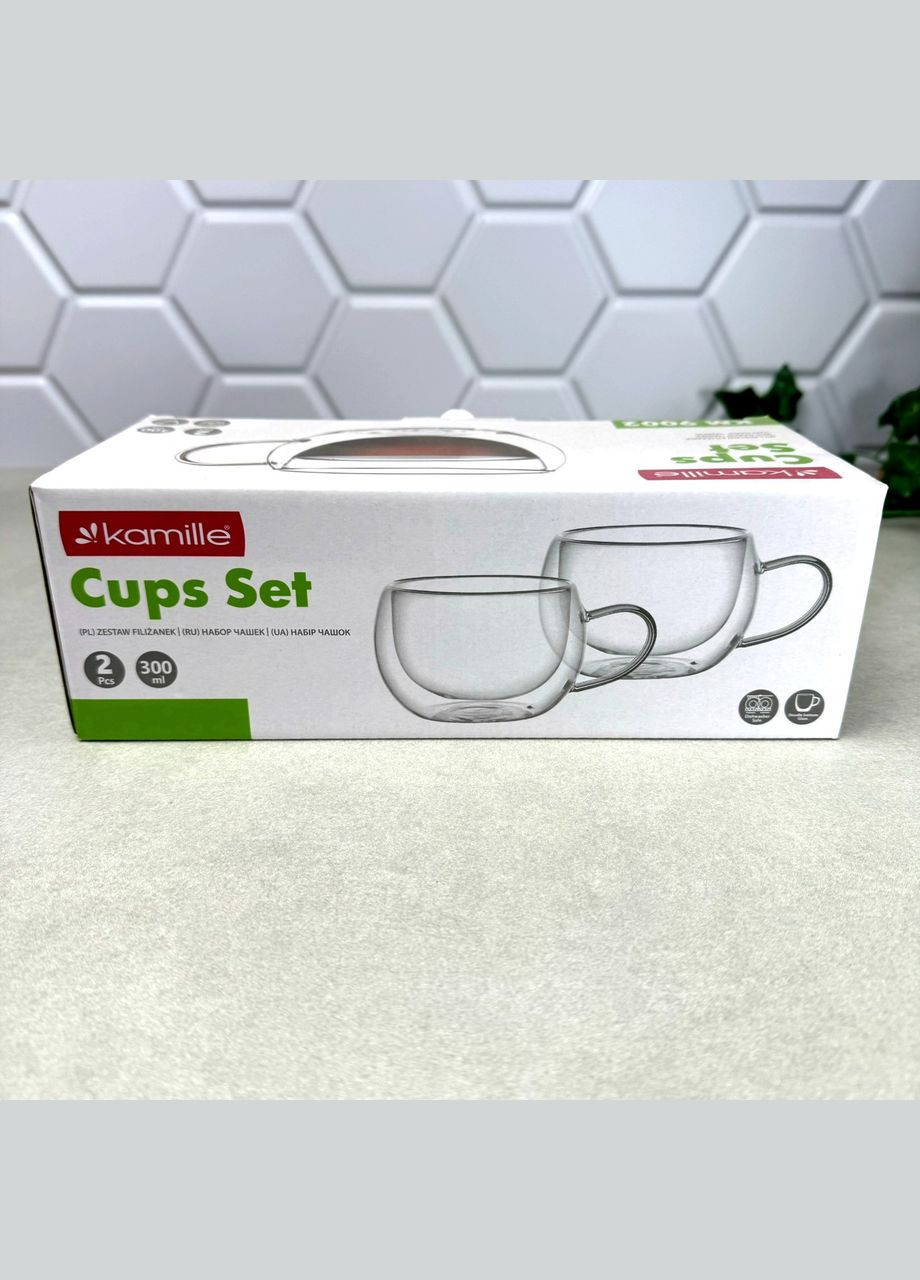 Набор кружек с двойными стенками 300 мл 2 шт Kamille (303209510)