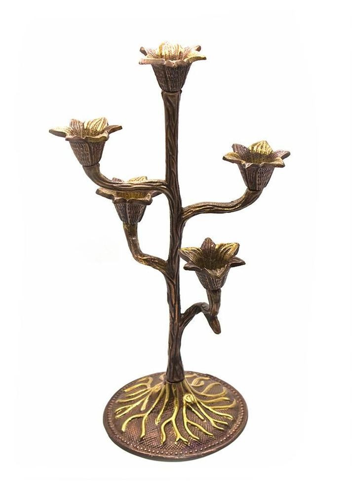 Підсвічник на 5 свічок бронзовий (30х15х12 см) No Brand (316718138)