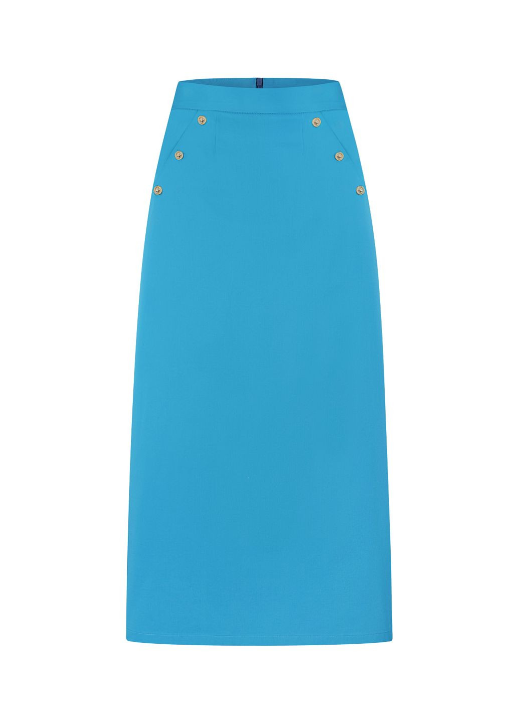 Голубая деловое юбка прямого покроя голубого цвета анжу Dolcedonna