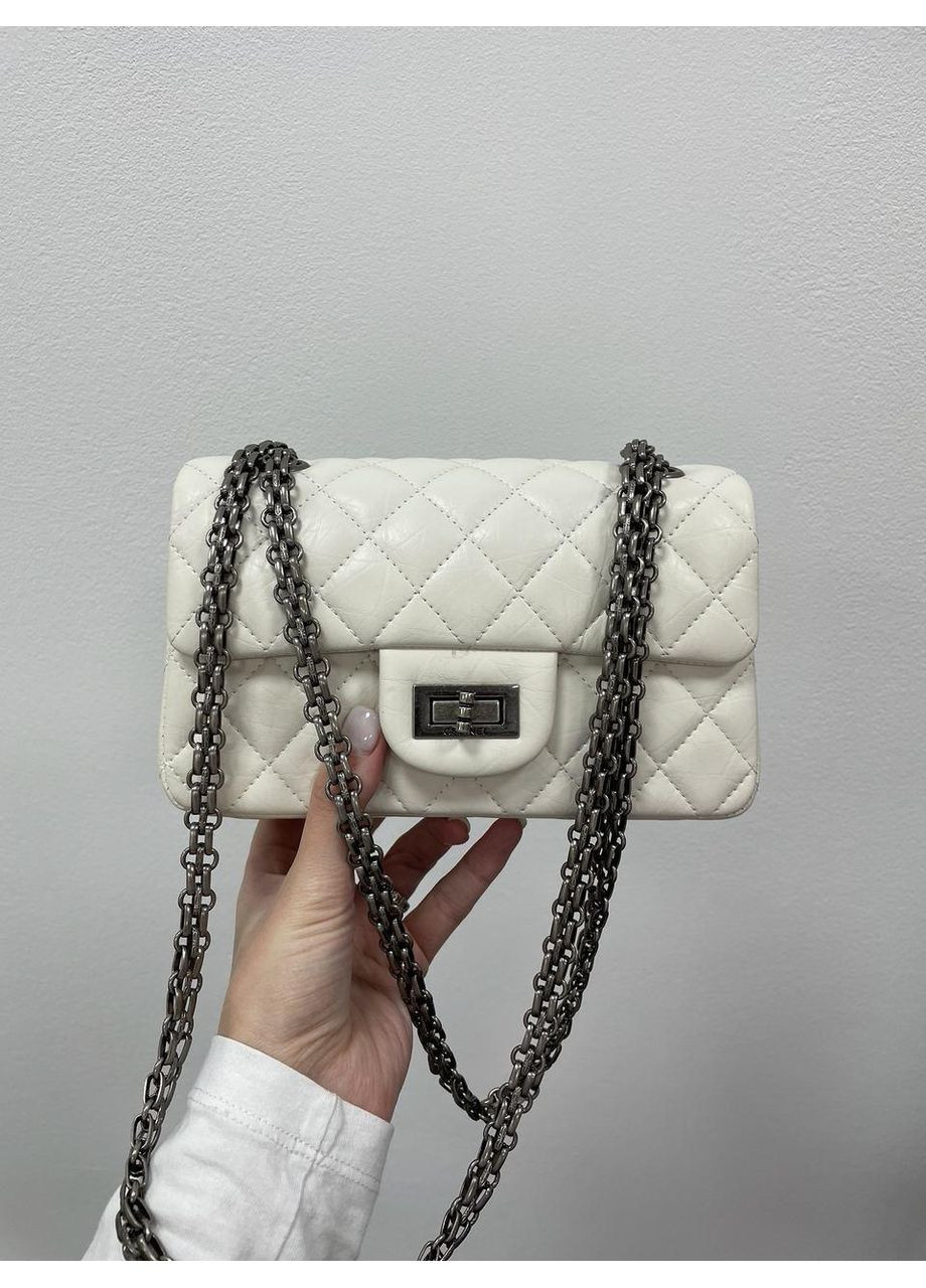 Сумка жіноча 1.55 Reissue Double Flap Leather Bag White Black No Brand (355342706)