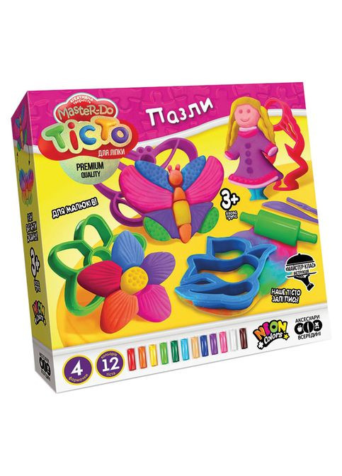 Набір для творчості "Тісто для ліплення Master Do" ПАЗЛИ TMD11-01U з формочками Метелик Dankotoys (304999609)