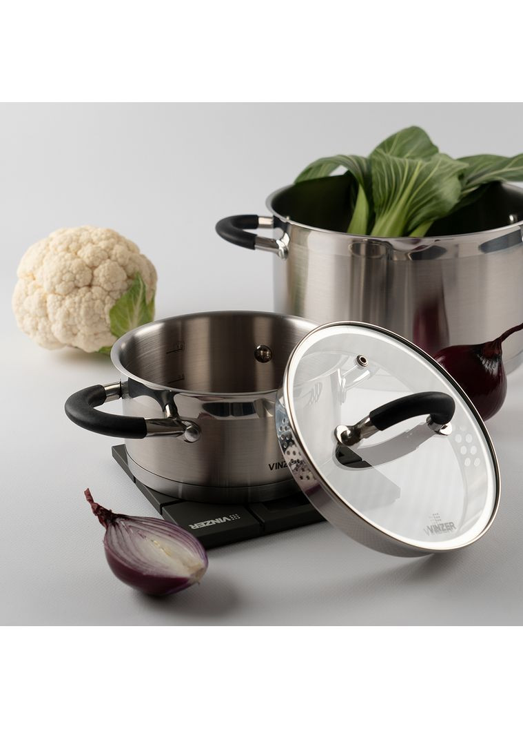 Кастрюля с крышкой Progresso 24 см 5.9 л (50055) Vinzer (356764476)