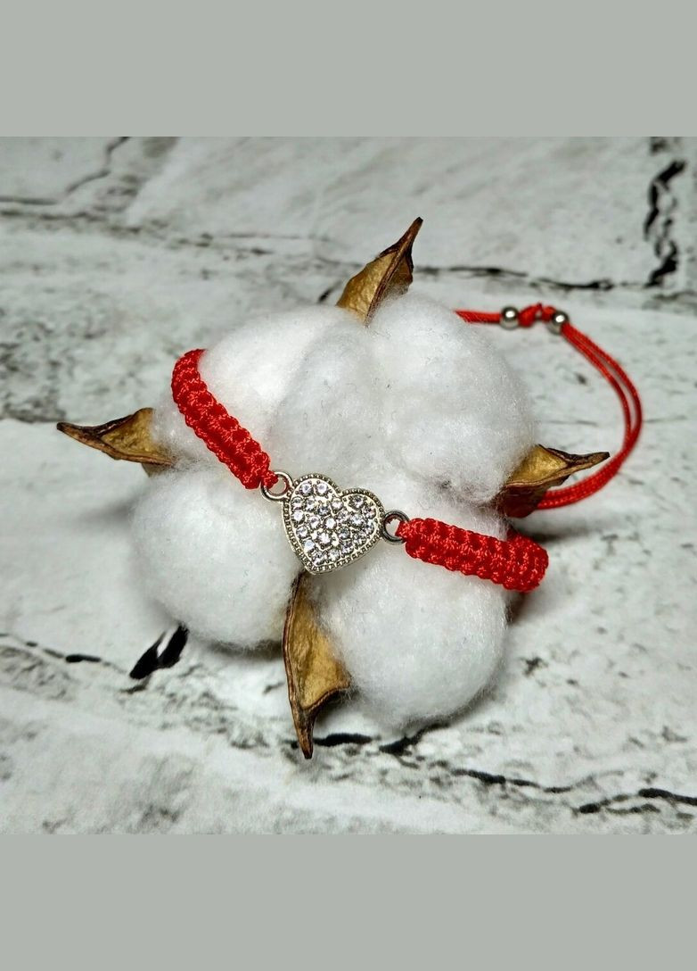 Браслет красная нить плетеный с оберегом Сердце No Brand (328088716)