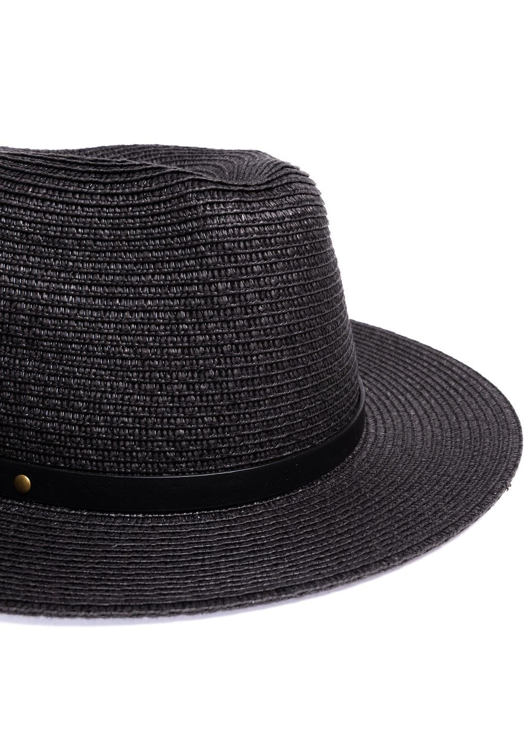 Шляпа федора женская бумага черная BRIDGET LuckyLOOK 845-757 (289478405)