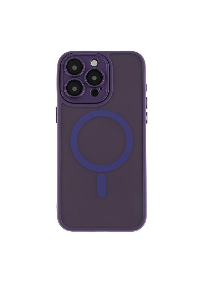 Чохол TPU+PC Magnetic Matte Camera Lens with Magsafe для iPhone 15 Pro Dark Purple No Brand (335807240)