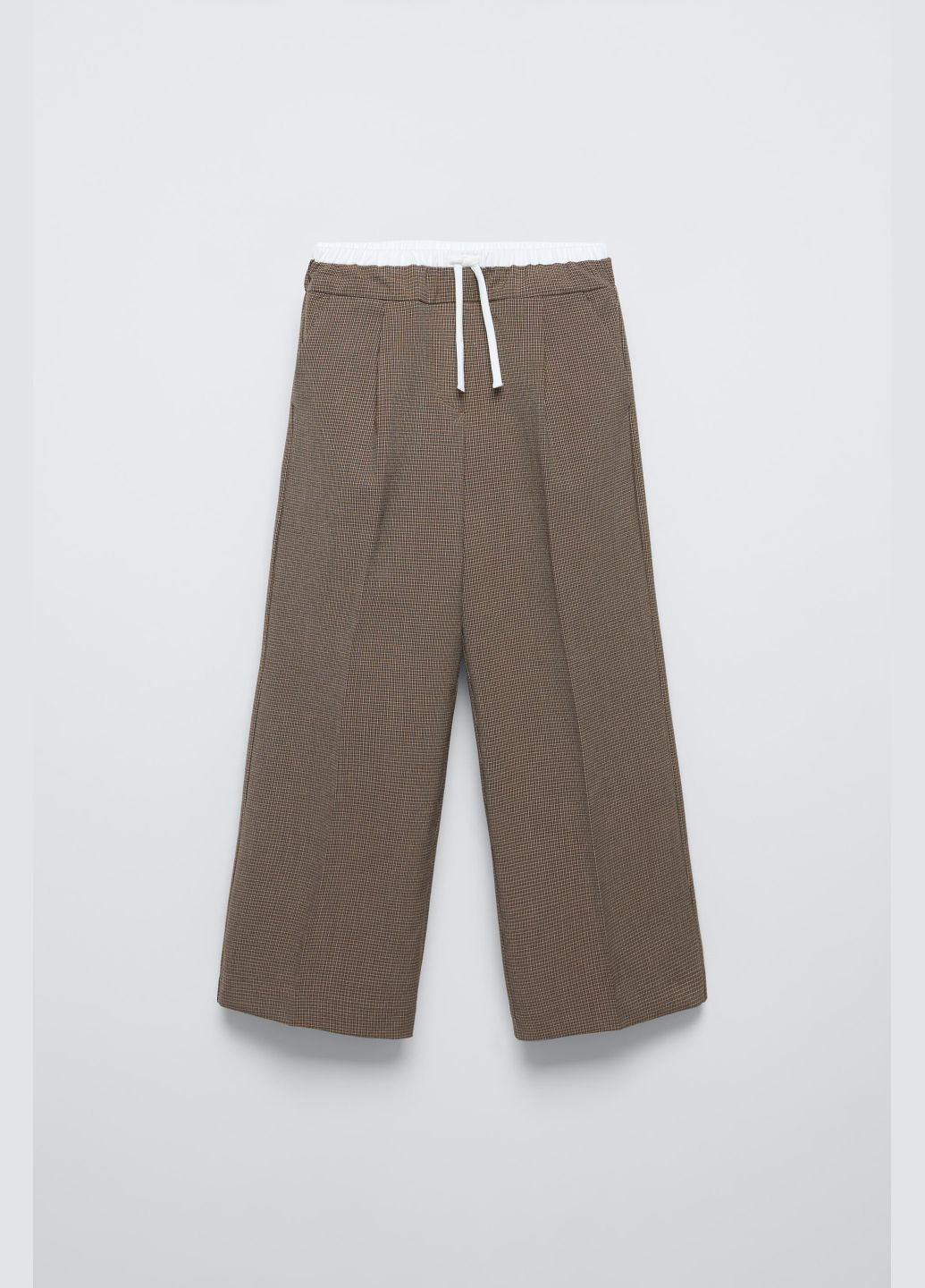 Стильні брюки з подвійною талієюZARA Zara брюки з подвійною талією на резинці (332984161)