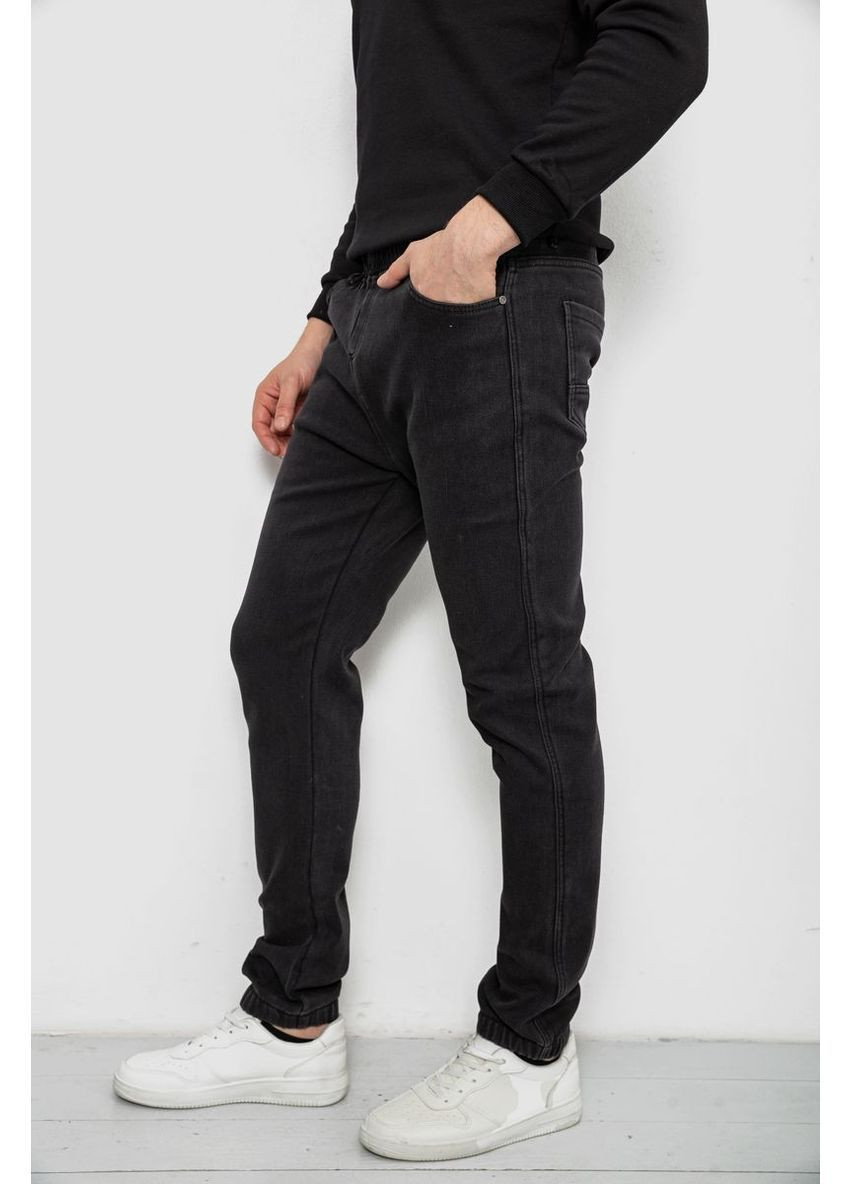 Черные зимние джинсы мужские на резинке утепленные 244R665 Ager