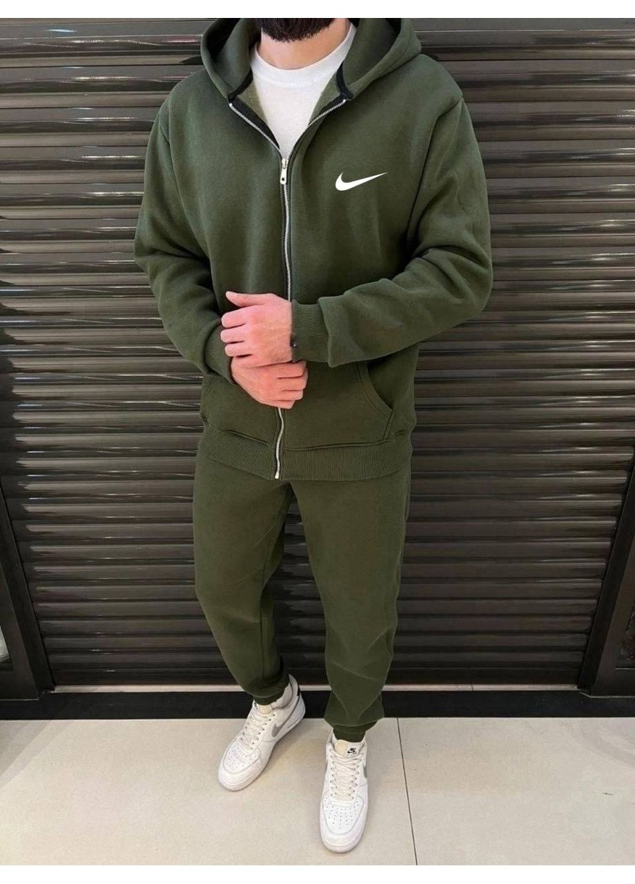 Чоловічий теплий костюм на флісі «Бренд» на блискавці з капюшоном (Заміри в описі) DK/DL Мода без кордонів (367254955)