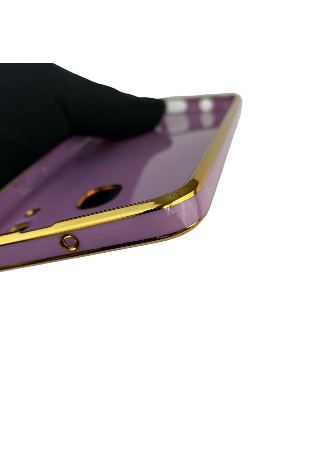 Чехол для Galaxy A20 SM-A205F с кольцом-подставкой с золотой окантовкой на самсунг а20 черничный gs1 Samsung (366231903)