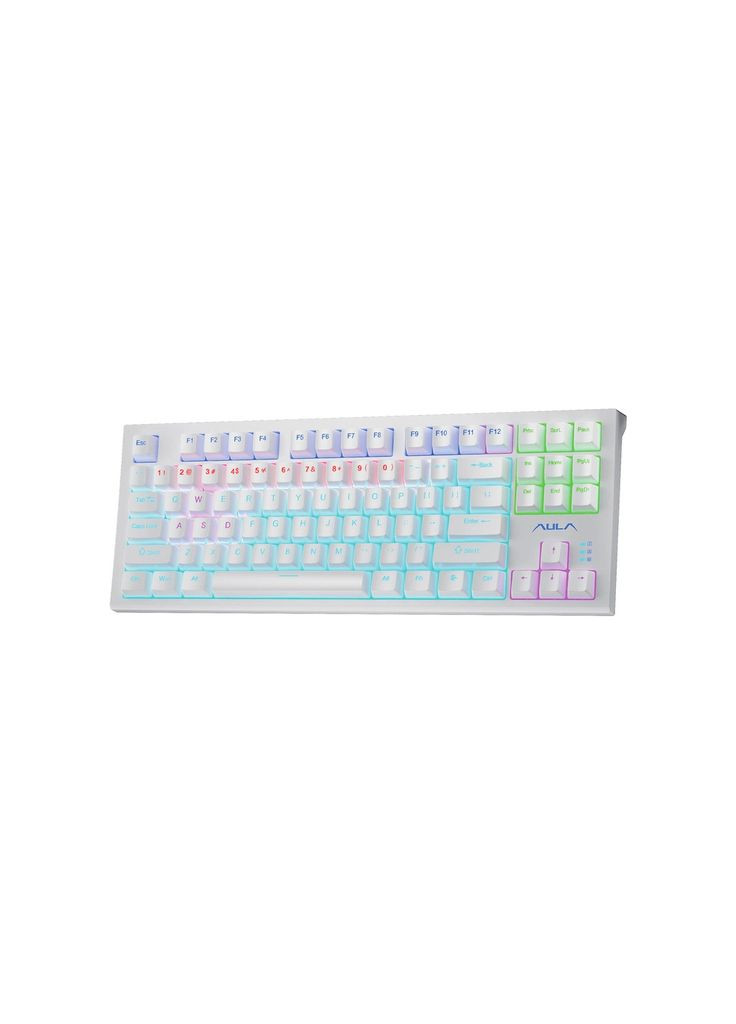 Клавіатура USB UA White (m468212) Aula F3032 White keycaps plus 21 Yellow keys KRGD Brown (369032447)