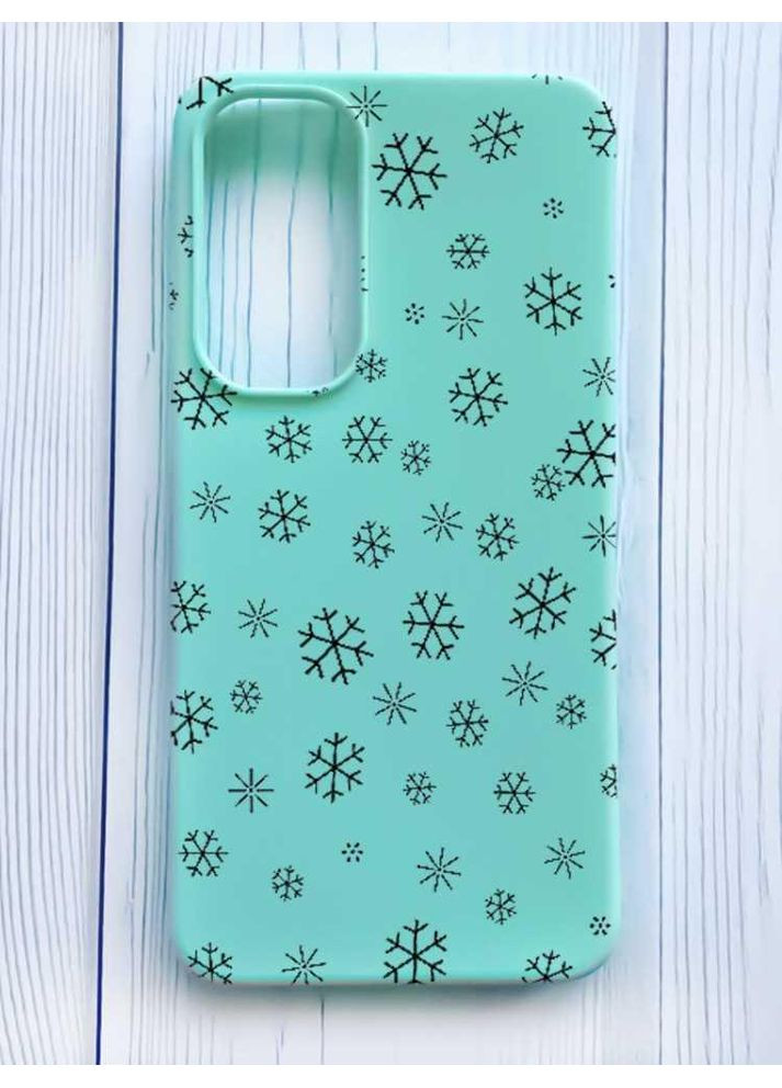 Матовый чехол на Samsung Galaxy A35 (A356) Фон Снежинки (принт 204) Creative (362968563)