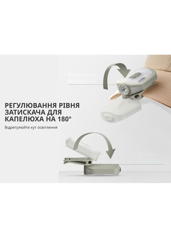 Фонарь с клипсой NH21ZM013, бежевый (A-017158) Naturehike (317206429)