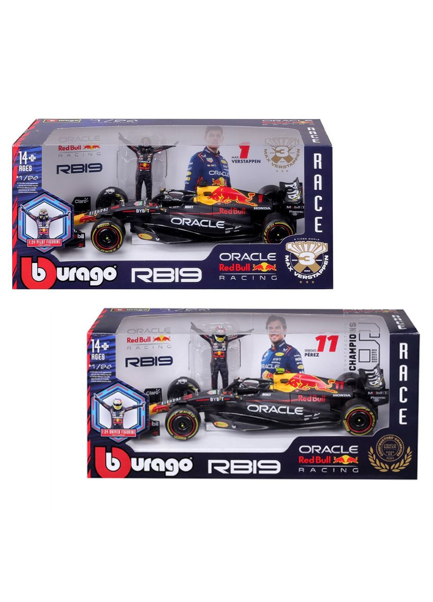 Автомодель з фігуркою - Red Bull Racing RB19 (1:24) Bburago (370034594)