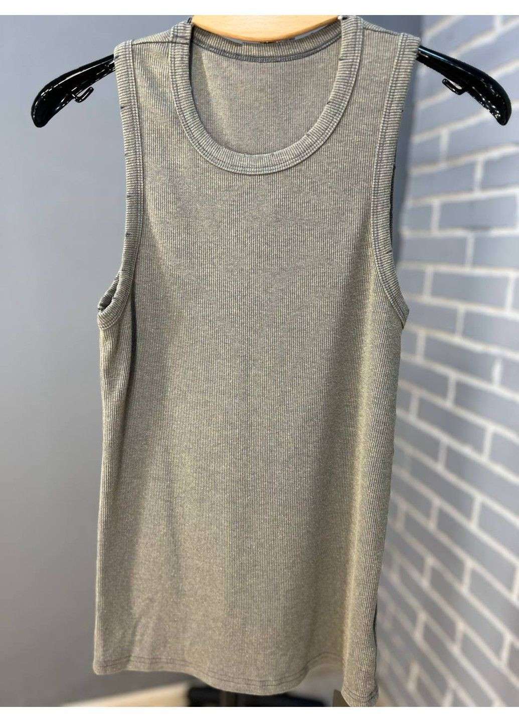 Майка жіноча A-N 2330 базова варена в дрібний рубчик з порізами No Brand — 304548516