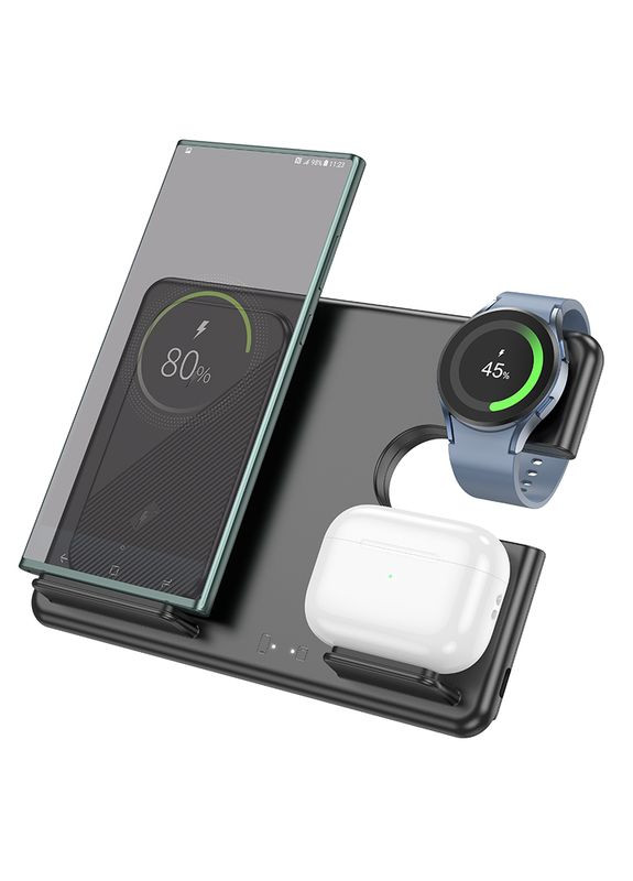 Бездротовий Зарядний Пристрій CQ2 3-in-1 15W (SAM Watch) Hoco (337995130)