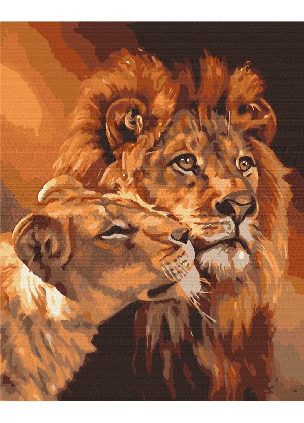 Картина по номерам Влюбленные львы Brushme (311313890)