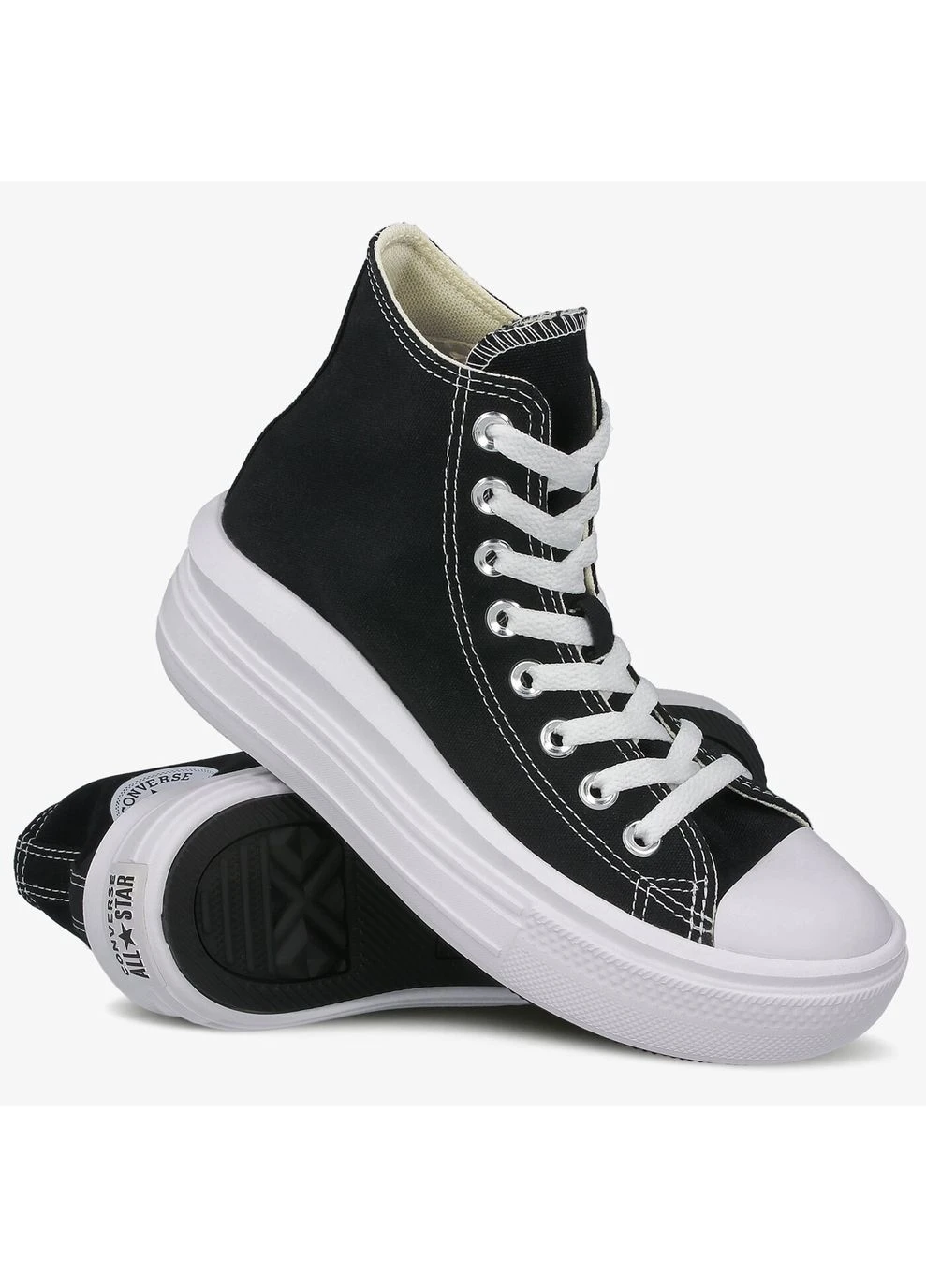 Черные кеды chuck taylor all star move black 568497c Converse