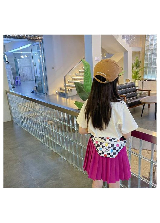 Дитяча сумка бананка чорна з білим смайлик КиП (297669704)