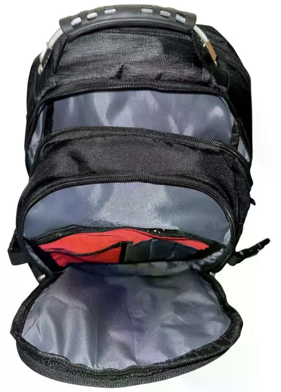 Рюкзак шкільний тканинний ортопедичний з металевою ручкою + дощовик + usb шнур -SCHOOL 8815SC чорний Victory (360979058)