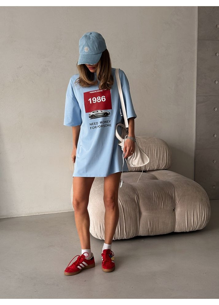 Женская широкая футболка КАБРИОЛЕТ с принтом (mil564) milirud - (369150671)