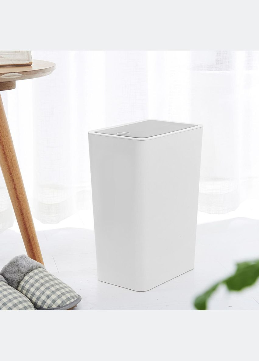 Відро для сміття з кришкою BIN-14 12L GRAY MVM (317254079)