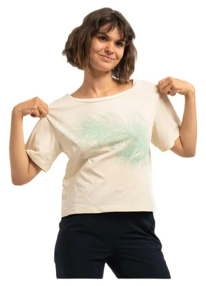 Футболка Misool Wmn (L cloud cream/green) Turbat - (395327070)