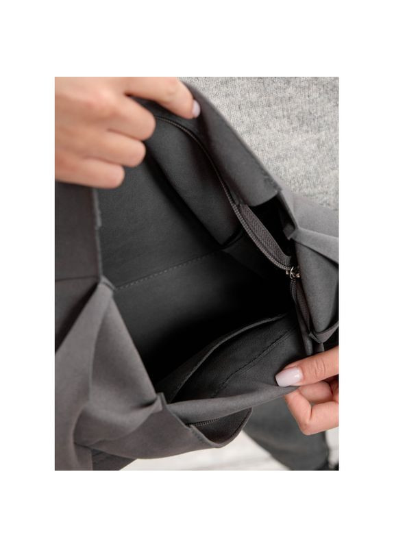 Жіноча сумка HOBO Velor сіра Sambag (368834861)