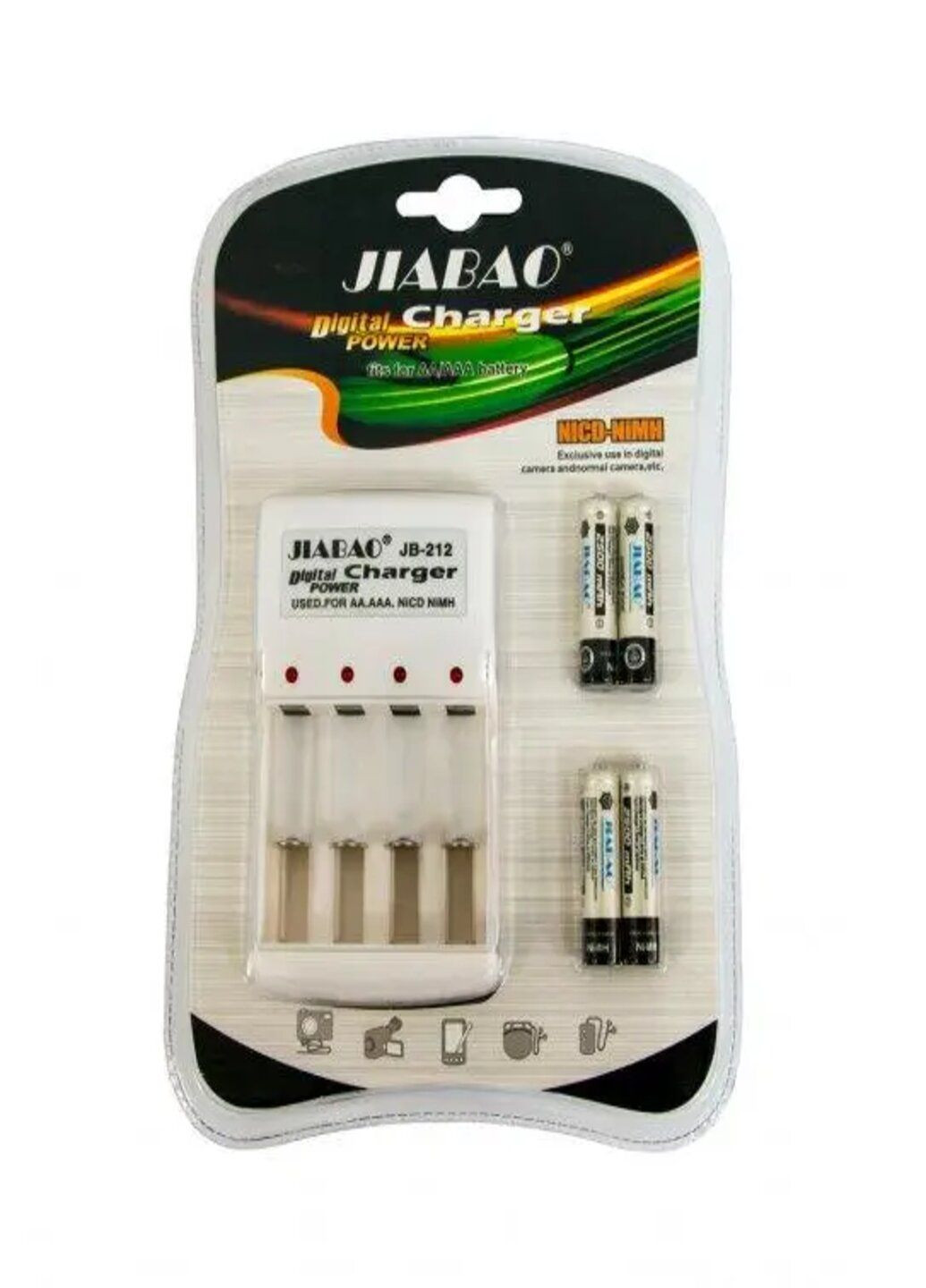 Зарядное устройство с аккумуляторами ААА Jiabao Digital Charger JB-212 AA/AAA No Brand (280930987)