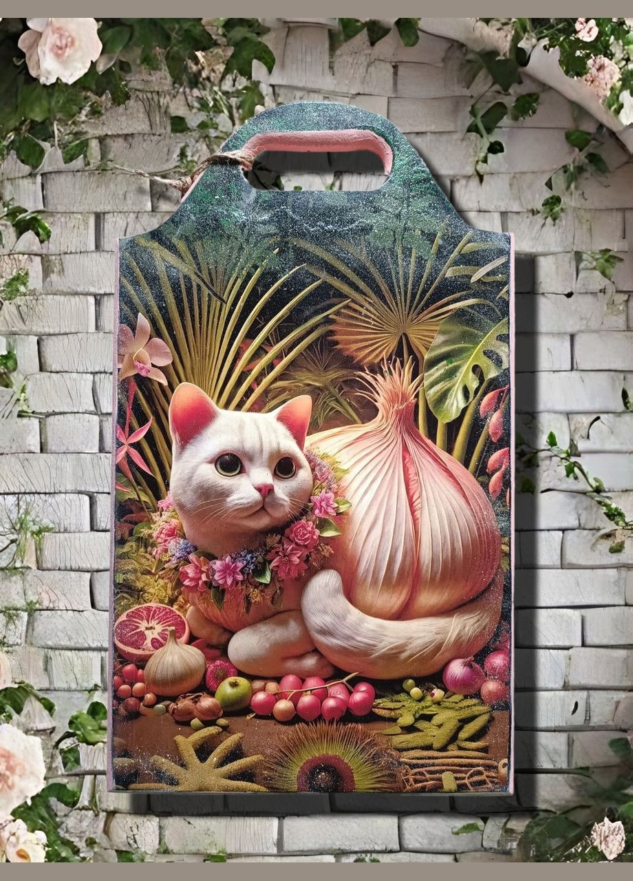 "Котик-Часничок: Пікантний акцент" Обробна дошка Handmade (316653968)