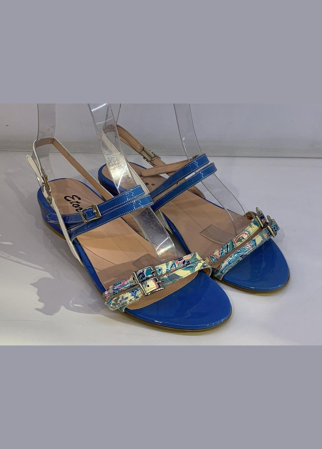 Голубые босоножки 3963-2-641-5004 Etor