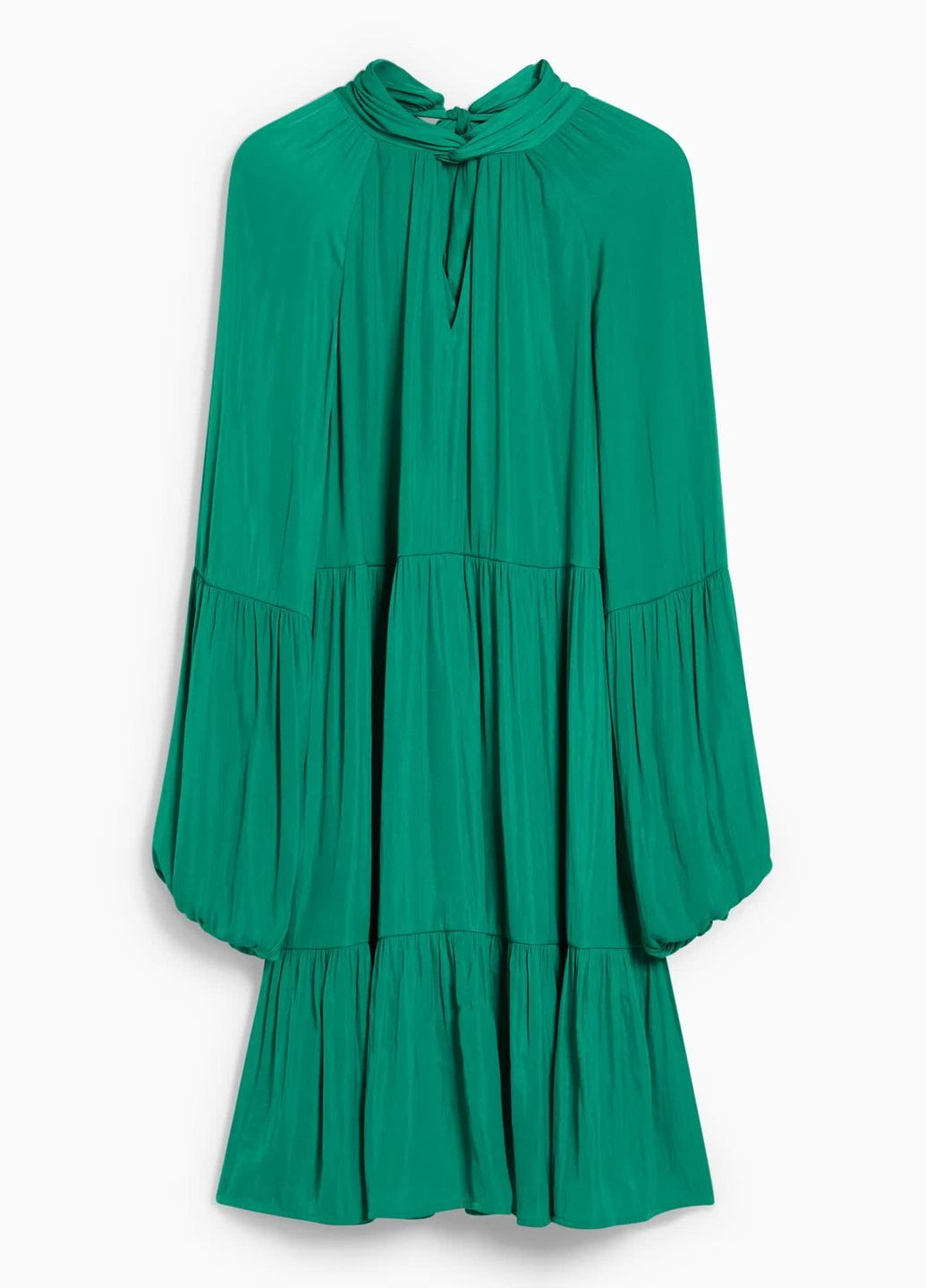 Зеленое кэжуал платье а силуэта C&A однотонное