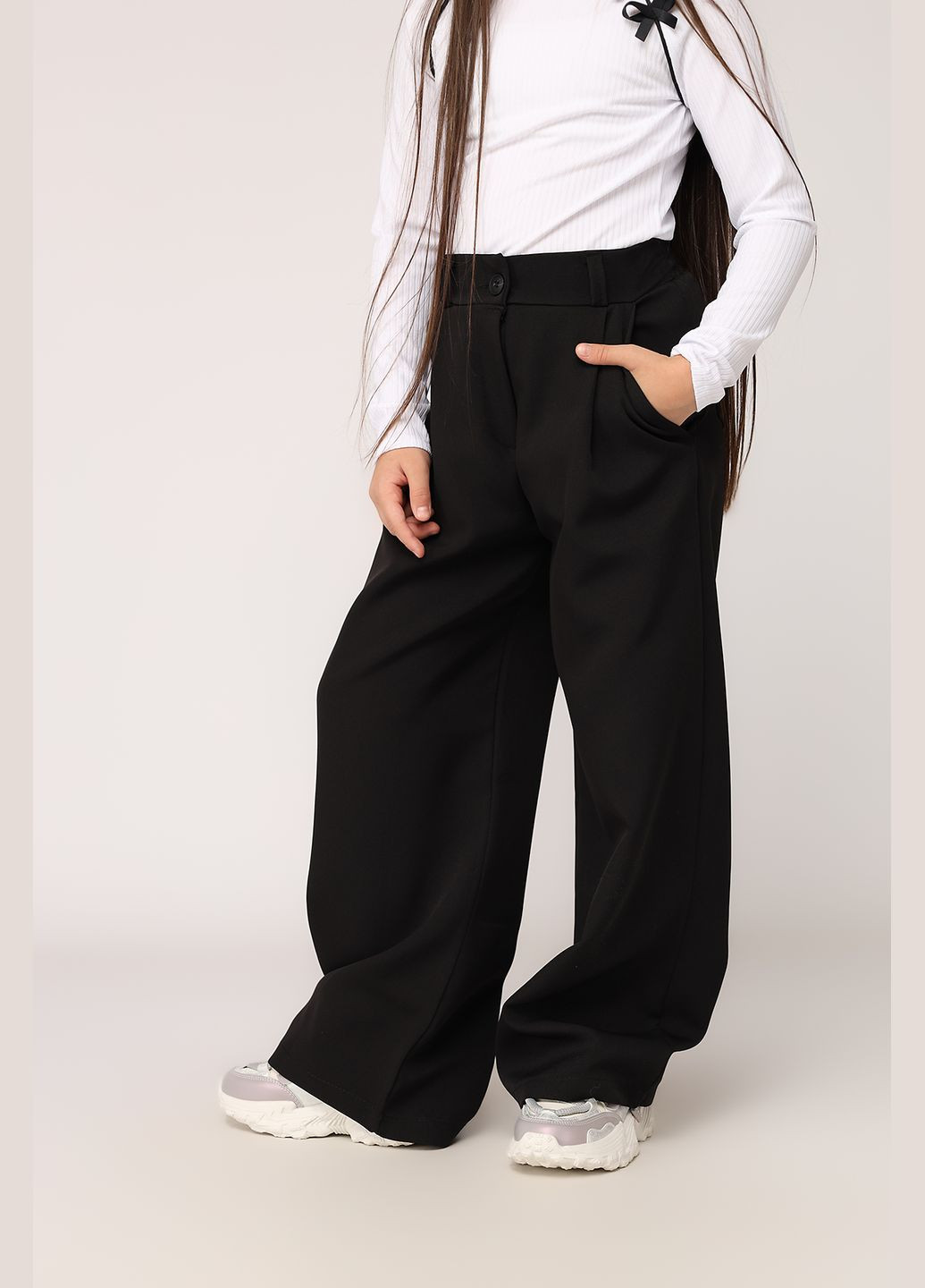 Штани для дівчинки колір чорний ЦБ-00276968 Yuki (338375502)