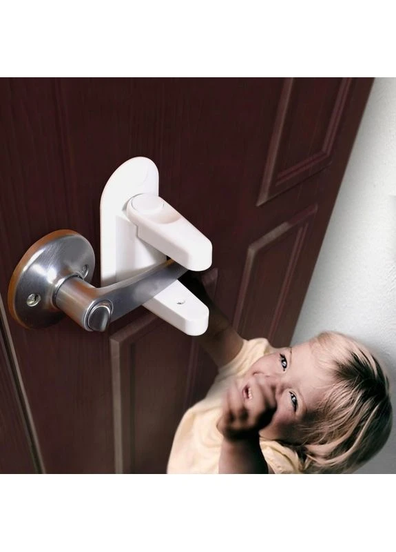 Детский замок блокиратор на дверные и оконные ручки защелка Door Lever Lock ограничитель открывания дверей Kamille (393820829)