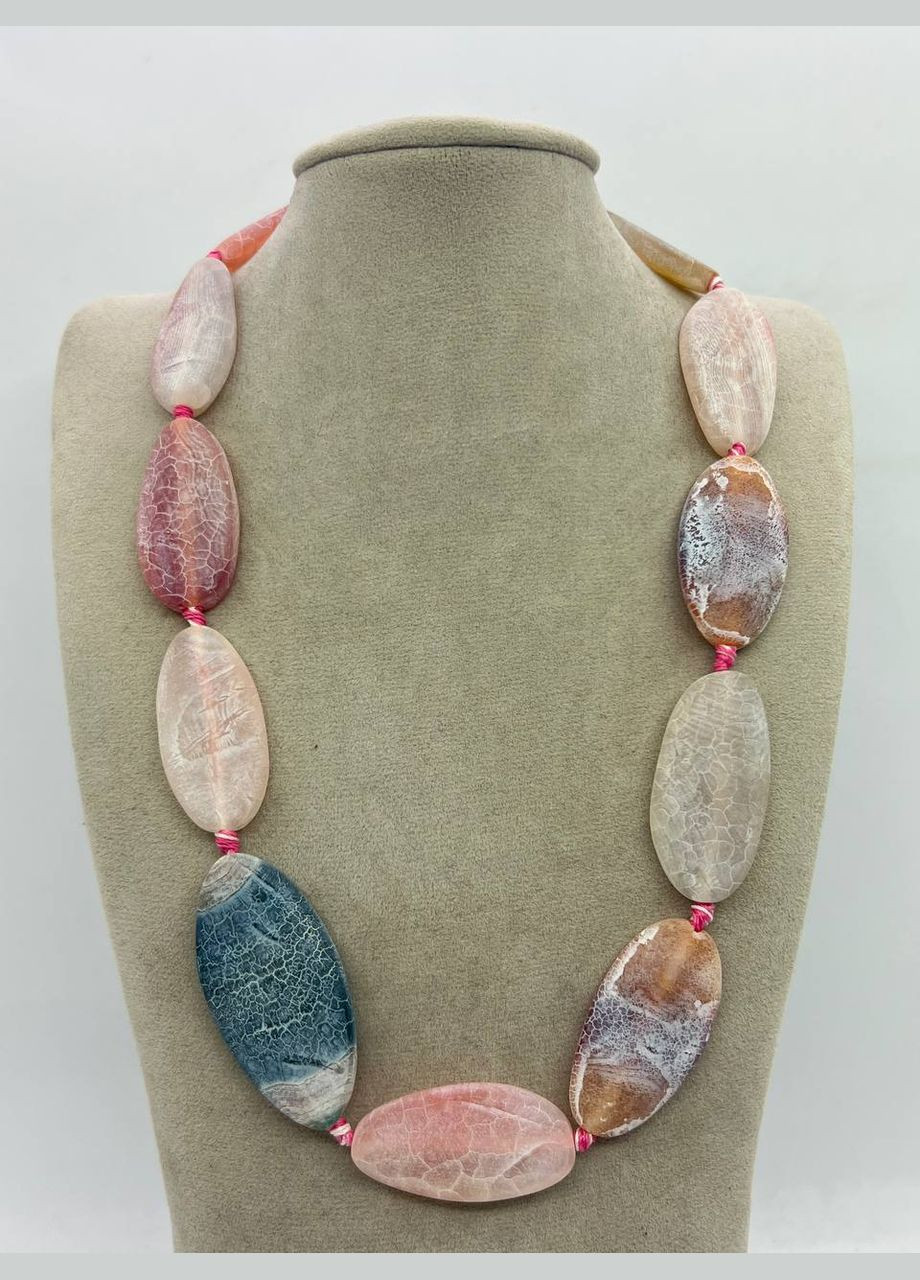 Намиста агат 50 см Двоколірний 11703 No Brand (311686447)