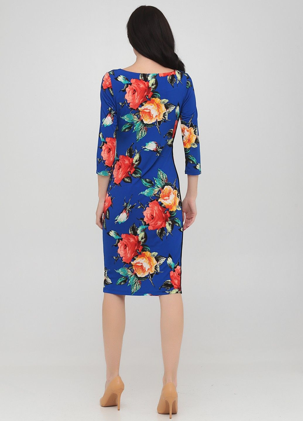 Синя кежуал сукня Gina Bacconi з квітковим принтом