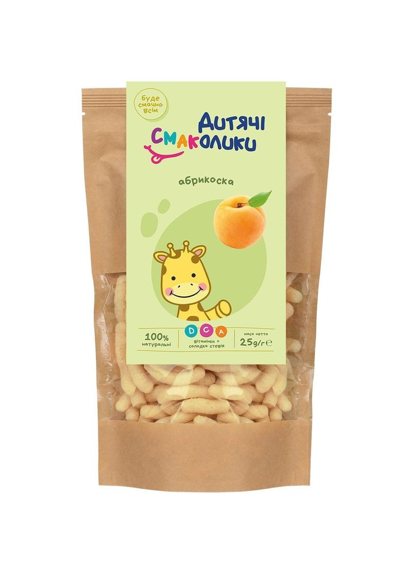 Палочки неглазированные Детские вкусности Мультизлаки Чиа-Абрикос, 25 г Дитячі смаколики (331789297)