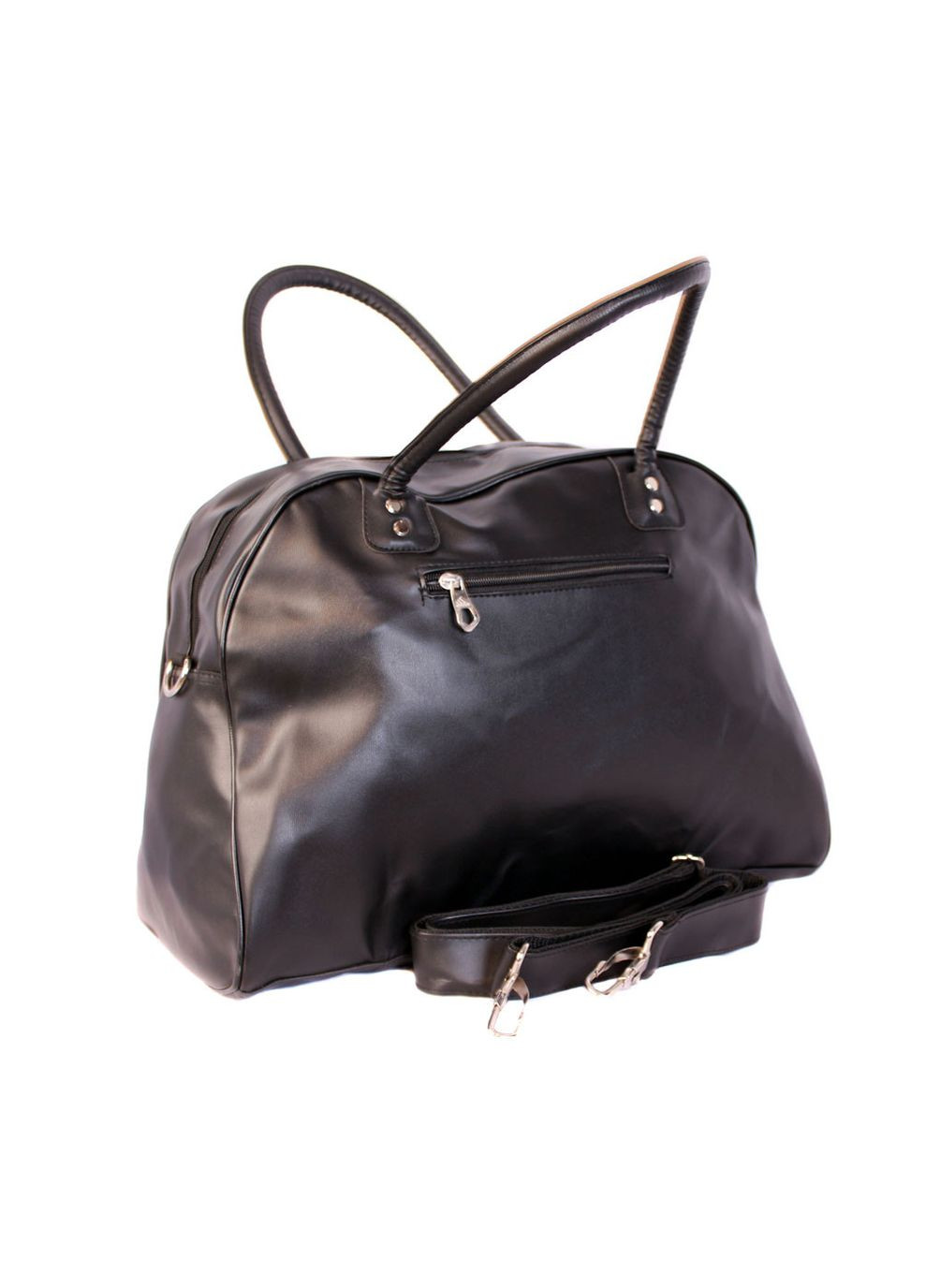 Дорожная сумка из искусственной кожи 30308 черная No Brand (370848373)