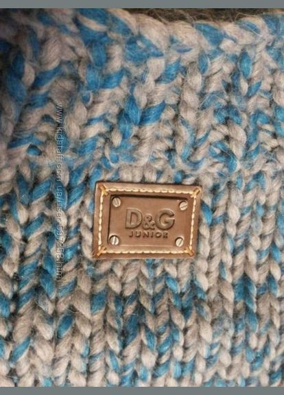 Серо-голубая зимняя куртка D&G