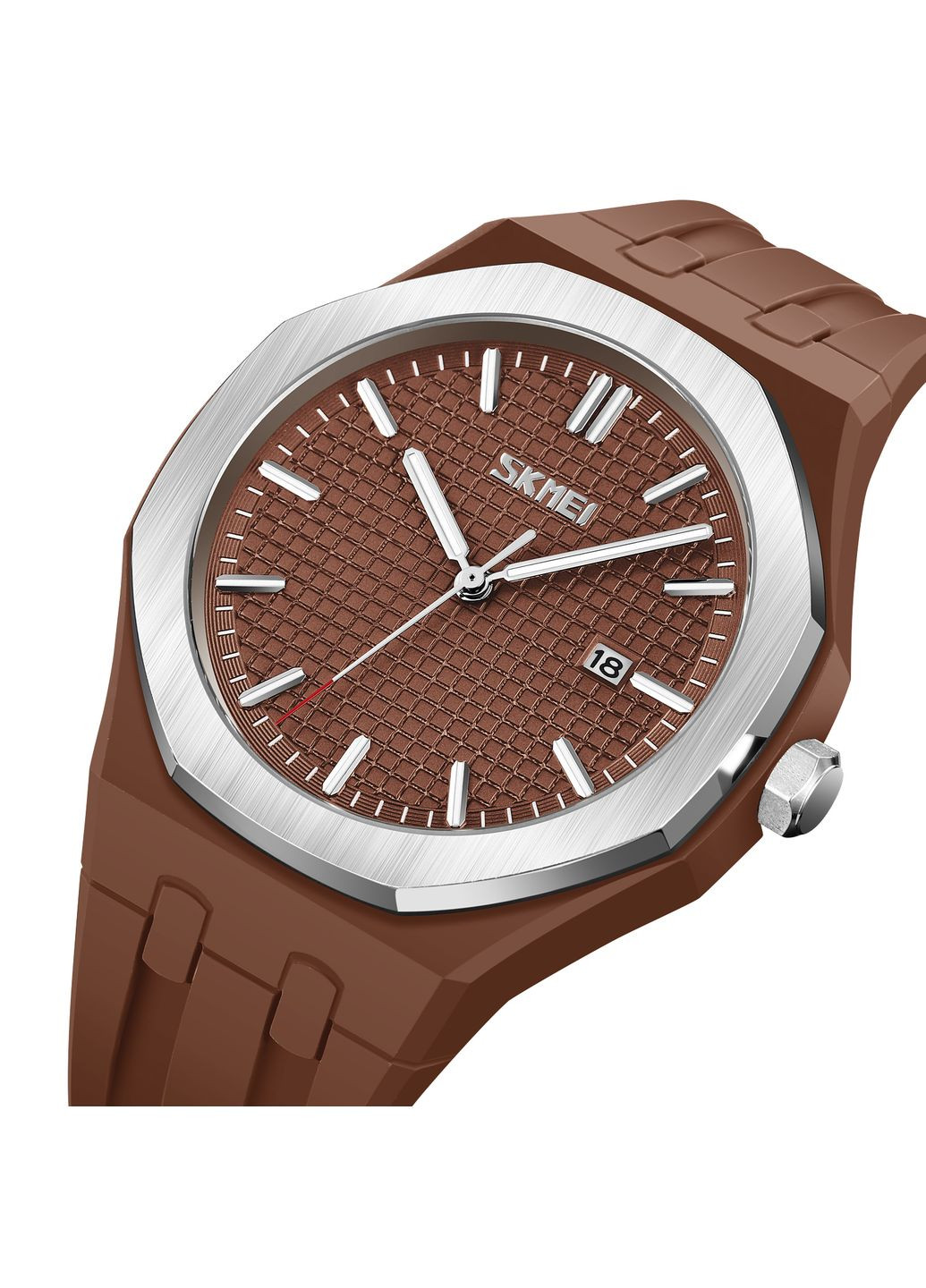 Часы 9299BN коричневые кварцевые для мужчин и женщин с календарем и стрелками ProDobro (367266897)