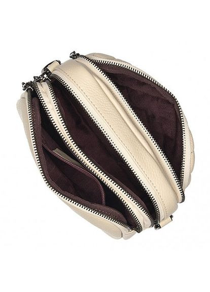 Сумка женская кожаная кроссбоди шанелька маленькая молочная (Д/Ш/В) 19/10/15 (см) Felicita (336377653)