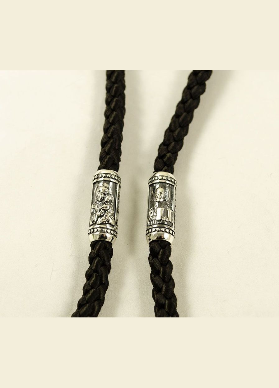 Шелковый шнурок с ликами святых 9122 SE, размер Maxi Silver (337133340)