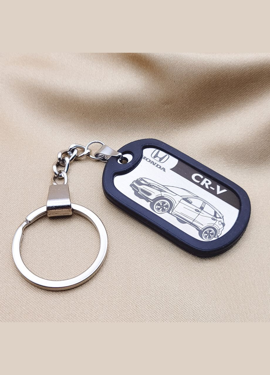 Брелок с гравировкой. Стальной брелок для ключей. Подарок для водителя. Брелок CR-V арт.64601 Honda (314465987)