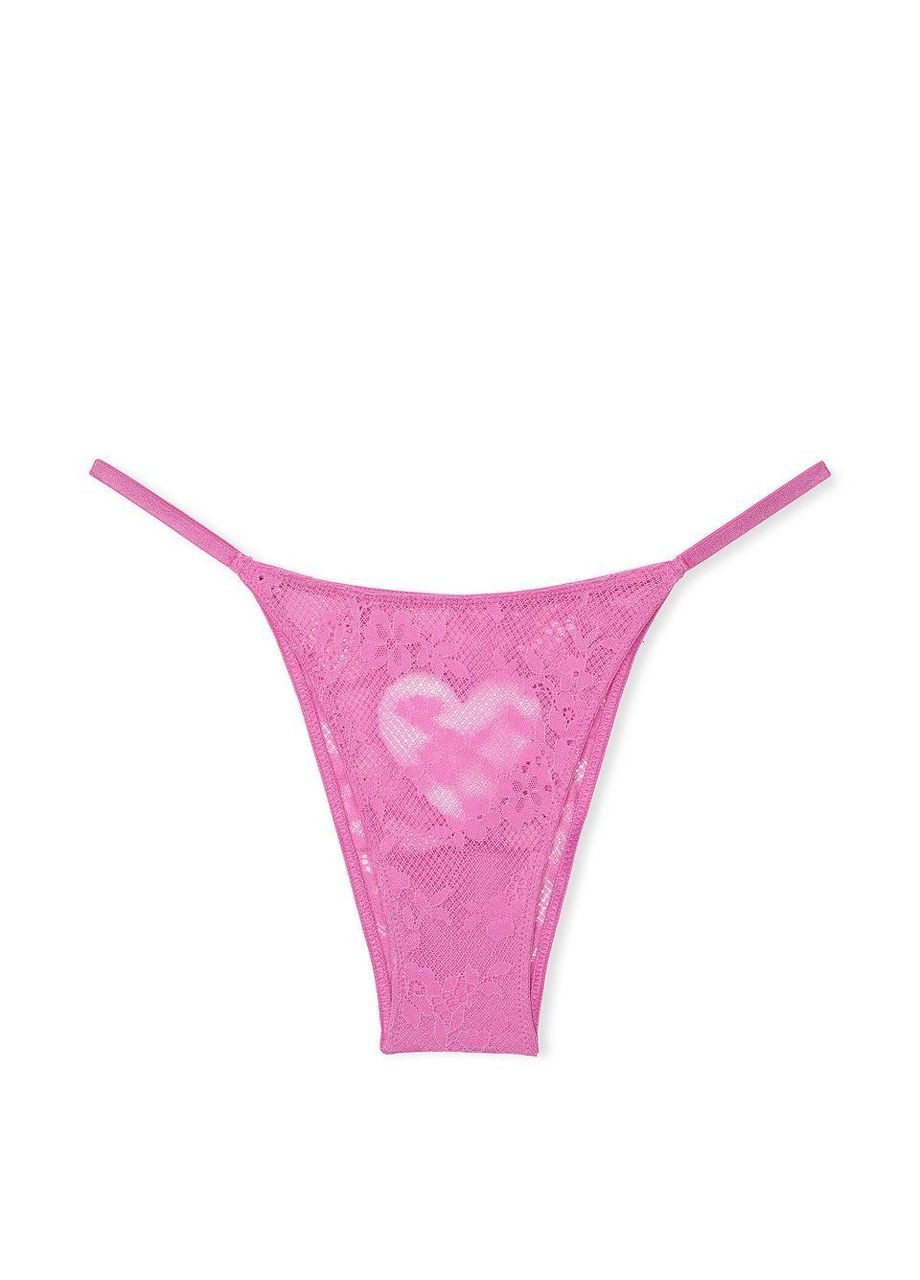 Жіночі трусики Lace Rhinestone Heart Hardware Brazilian Victoria's Secret (366422401)