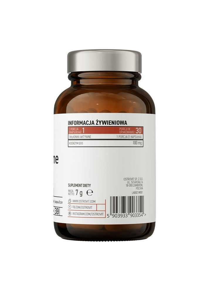 Коэнзим Q10 Pharma Coenzyme Q10, 30 капсул для поддержки сердечно-сосудистой системы Ostrovit (322737058)