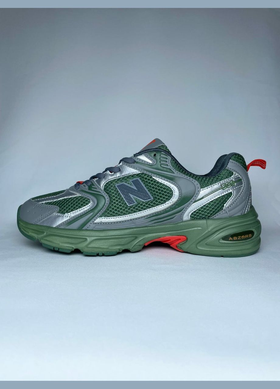 Сіро-зелені всесезон кросівки чоловікам No Brand