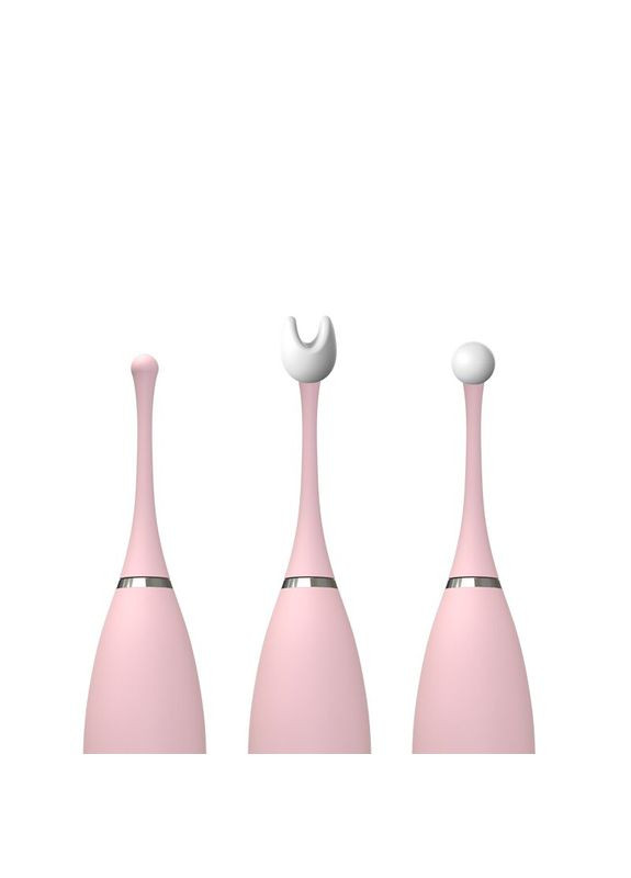 Клиторальный вибратор C-King Pink, с двумя прил. насадками, мощная прицельная стимуляция - CherryLove KisToy (332209338)