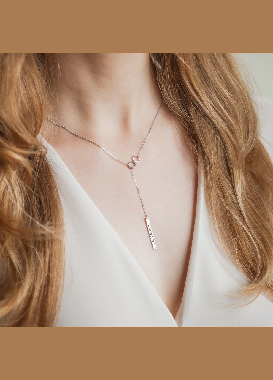 Колье серебряное протяжка ПРОИЗВЕДЕНИЯ без камней No Brand (354710640)