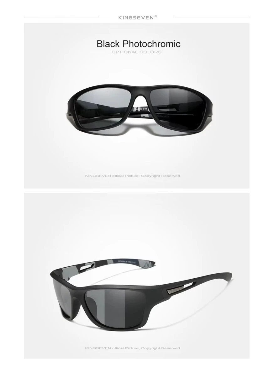 Поляризаційні сонцезахисні окуляри 769 Black Photochromic KINGSEVEN (322523253)