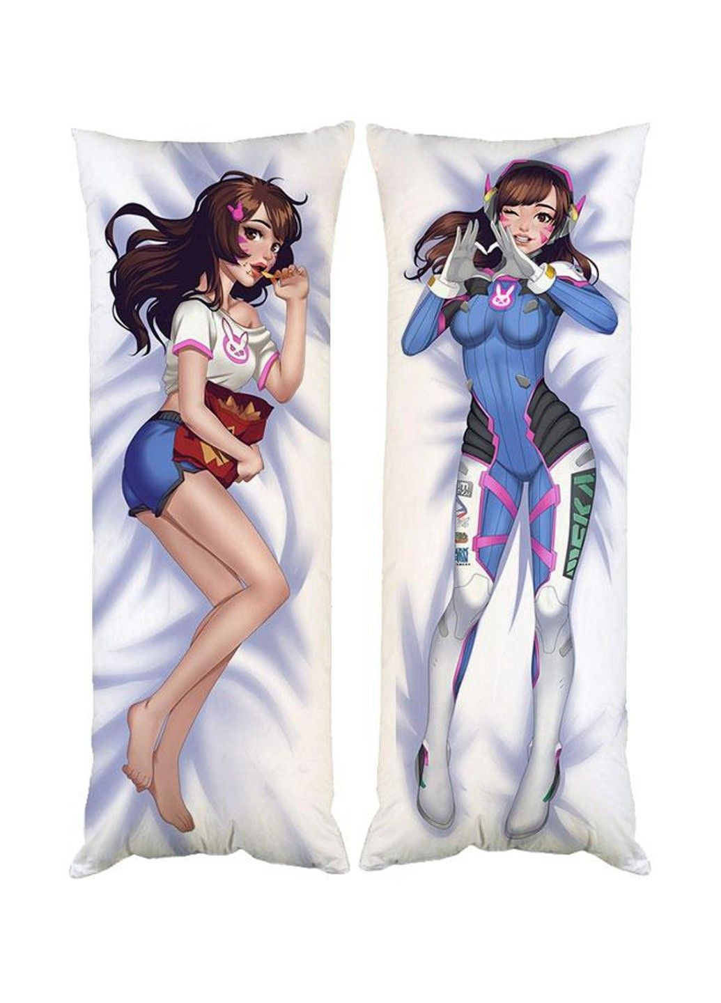 Подушка дакимакура D.VA Овервотч Overwatch декоративная ростовая подушка для обнимания двусторонняя No Brand (328314678)
